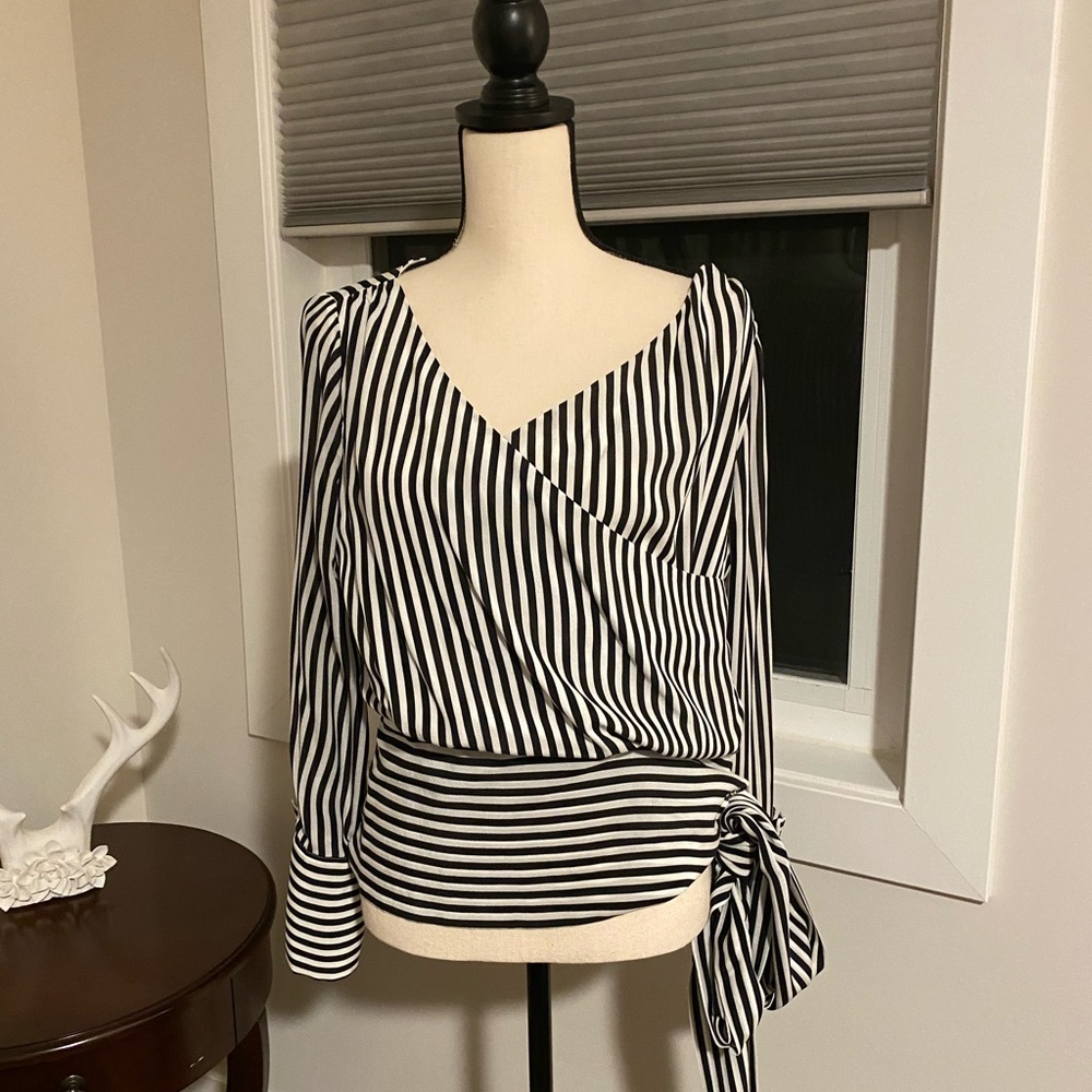 Alice and Olivia Striped Blouse